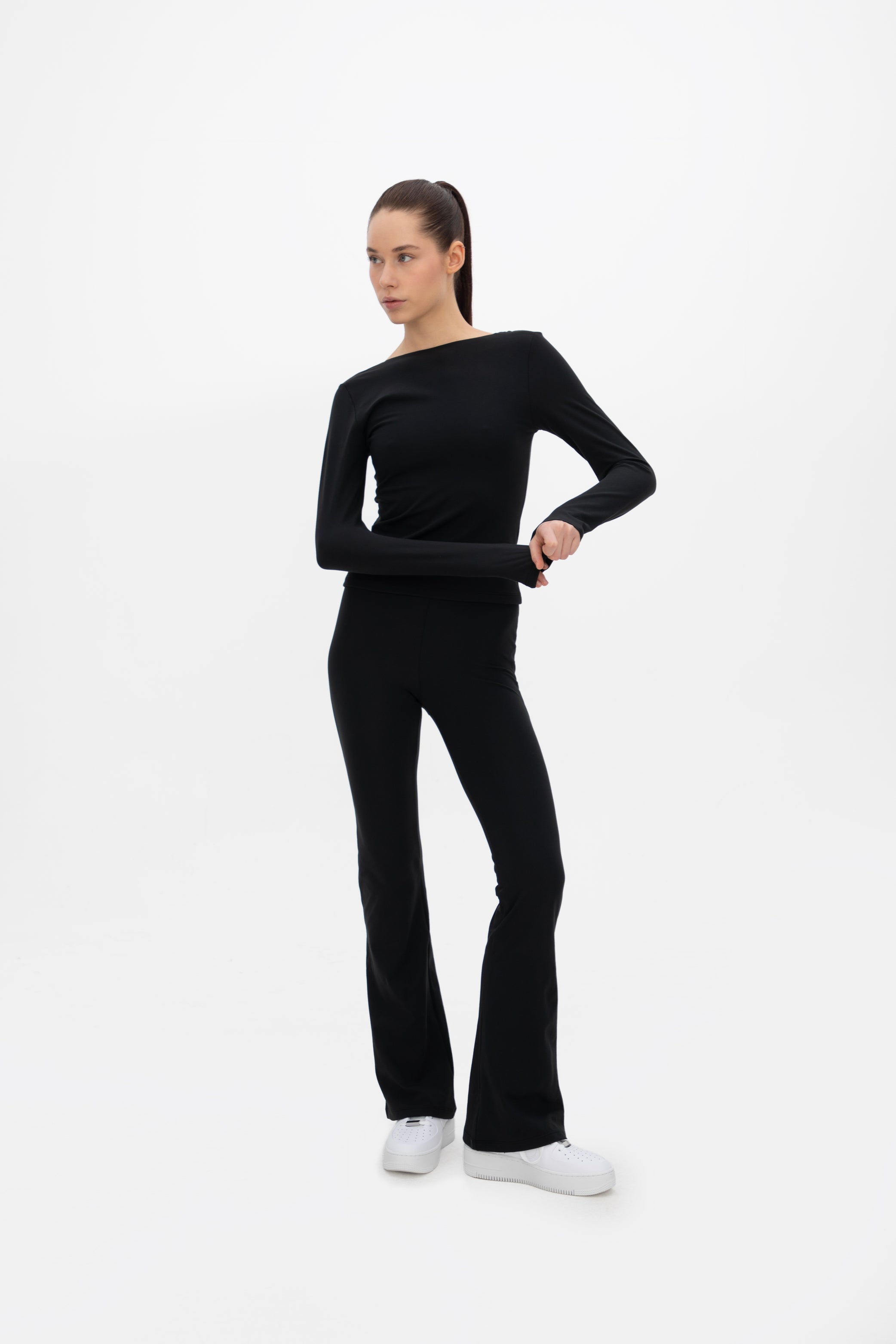 Comfort High Rise Flare Pantolon