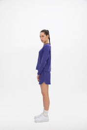 Peach Fuzz Effect Rahat Kesim Crop Sweatshirt