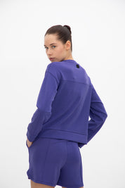 Peach Fuzz Effect Rahat Kesim Crop Sweatshirt