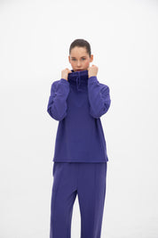 Peach Fuzz Effect Boğazlı Sweatshirt