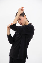 Peach Fuzz Effect Rahat Kesim Uzun Sweatshirt