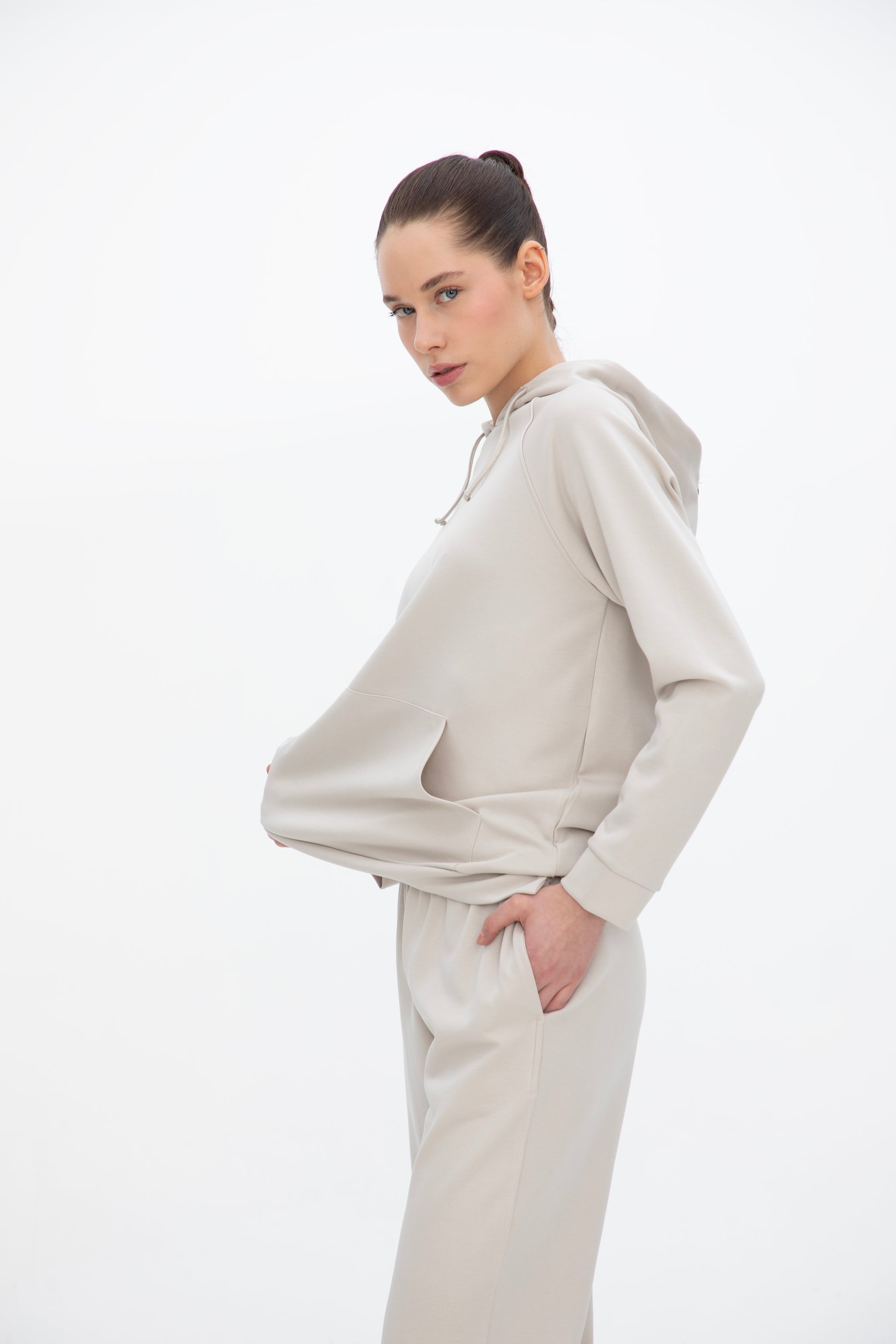 Peach Fuzz Effect Jogger Pantolon